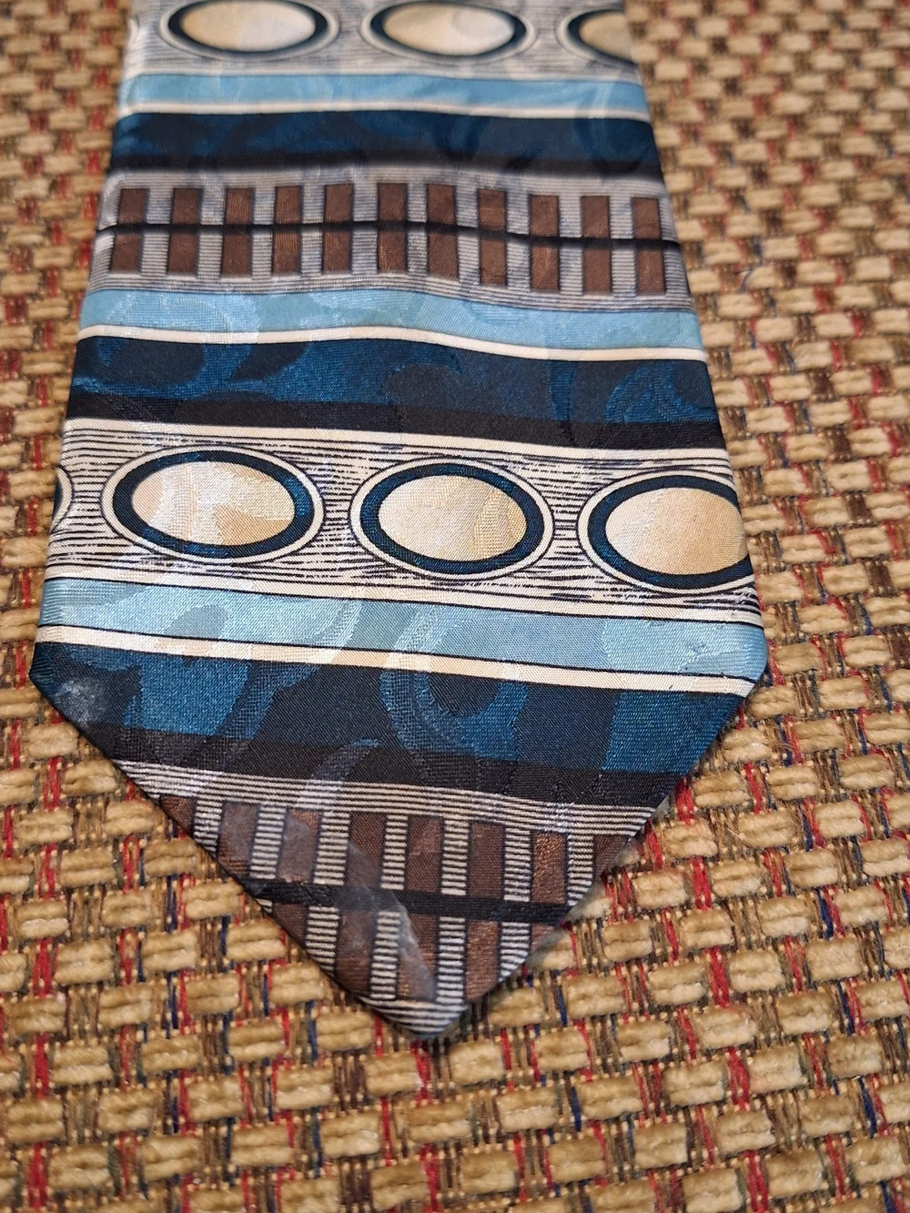 Trio Of 100% Microfiber Men's Patterned Clip On Ties - Made In USA